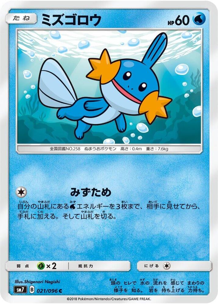 Mudkip 021/096 card from SM7: Sky-Splitting Charisma