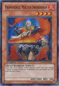 Prominence, Molten Swordsman HA05-EN010 card from Hidden Arsenal 5: Steelswarm Invasion