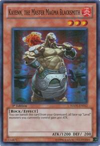 Kayenn, the Master Magma Blacksmith HA05-EN012 card from Hidden Arsenal 5: Steelswarm Invasion