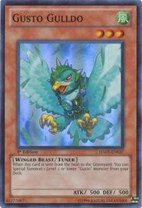 Gusto Gulldo HA05-EN037 card from Hidden Arsenal 5: Steelswarm Invasion