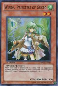 Winda, Priestess of Gusto HA05-EN040 card from Hidden Arsenal 5: Steelswarm Invasion