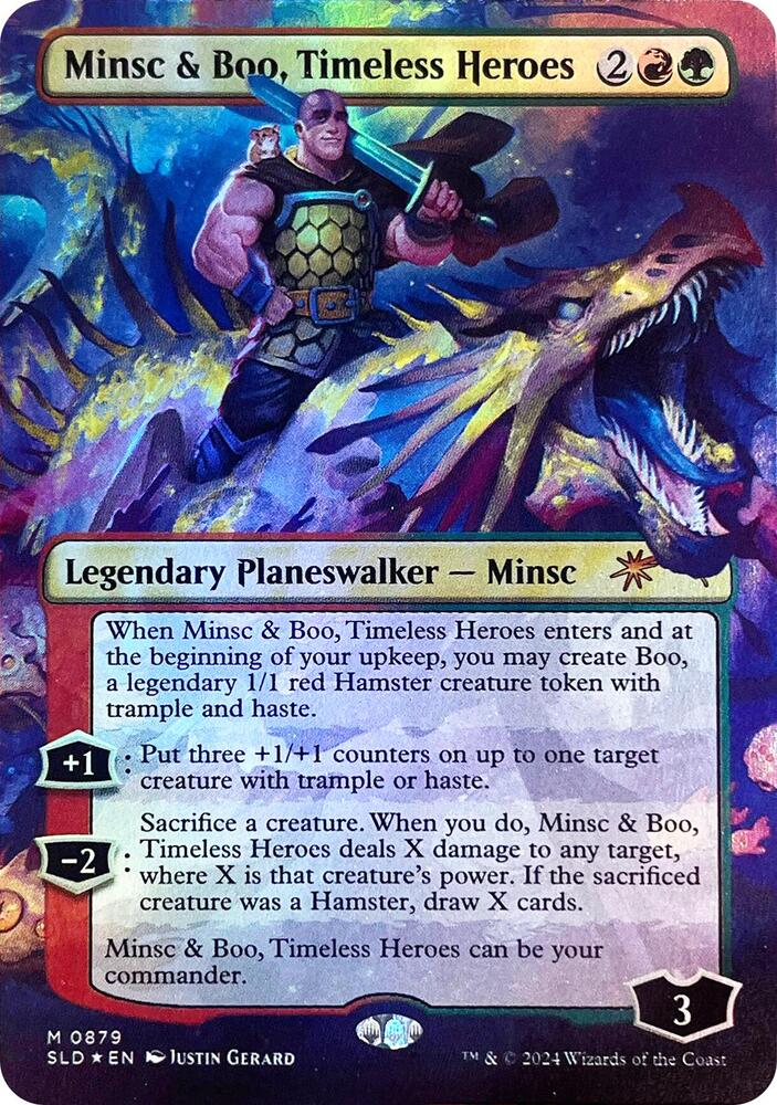 Minsc & Boo, Timeless Heroes (Rainbow Foil) 879 card from Secret Lair Drop Series