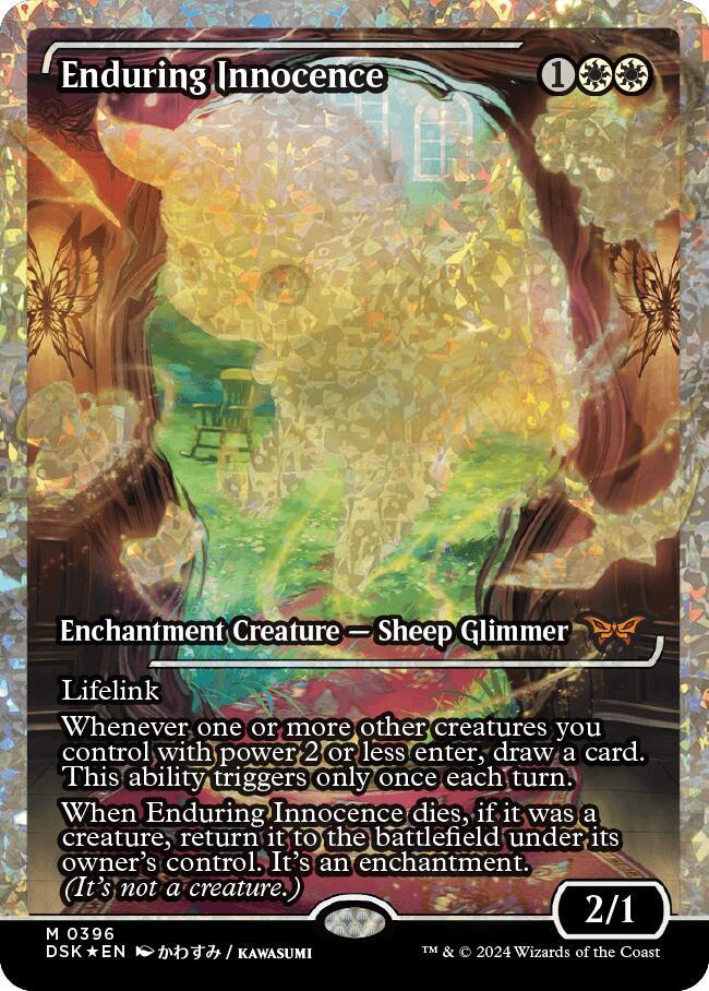 Enduring Innocence (Showcase) (Fracture Foil) 396 card from Duskmourn: House of Horror