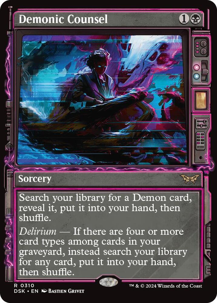 Demonic Counsel (Showcase) 310 card from Duskmourn: House of Horror