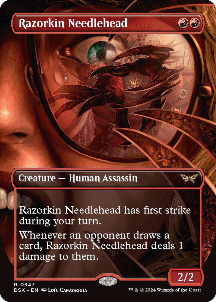Razorkin Needlehead (Borderless) 347 card from Duskmourn: House of Horror