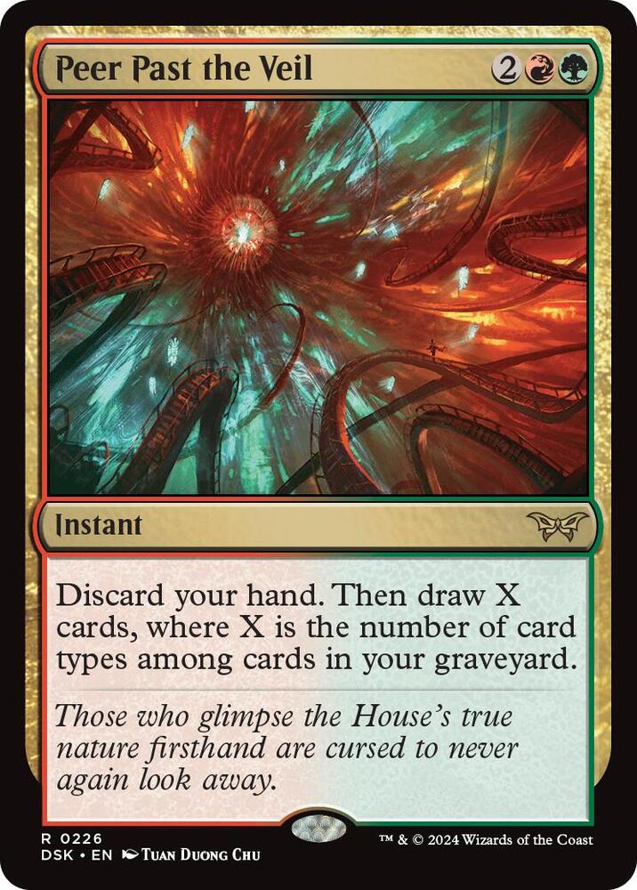 Peer Past the Veil 226 card from Duskmourn: House of Horror