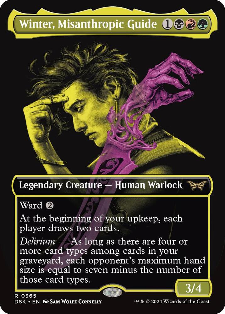 Winter, Misanthropic Guide (Showcase) 365 card from Duskmourn: House of Horror