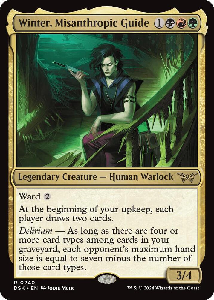 Winter, Misanthropic Guide 240 card from Duskmourn: House of Horror