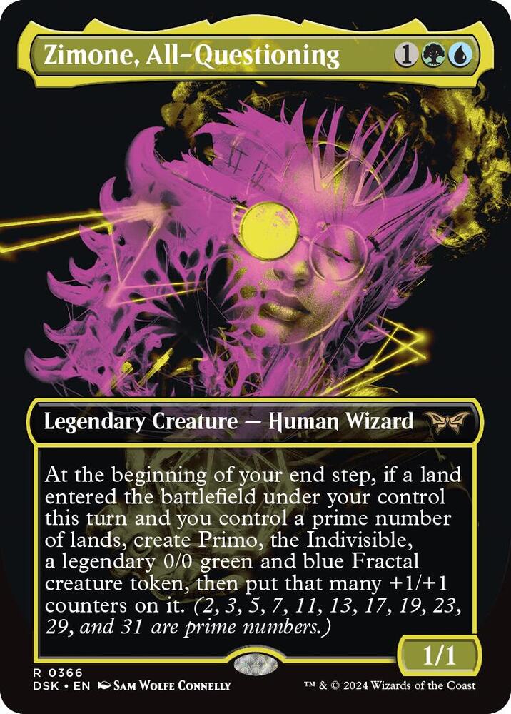 Zimone, All-Questioning (Showcase) 366 card from Duskmourn: House of Horror