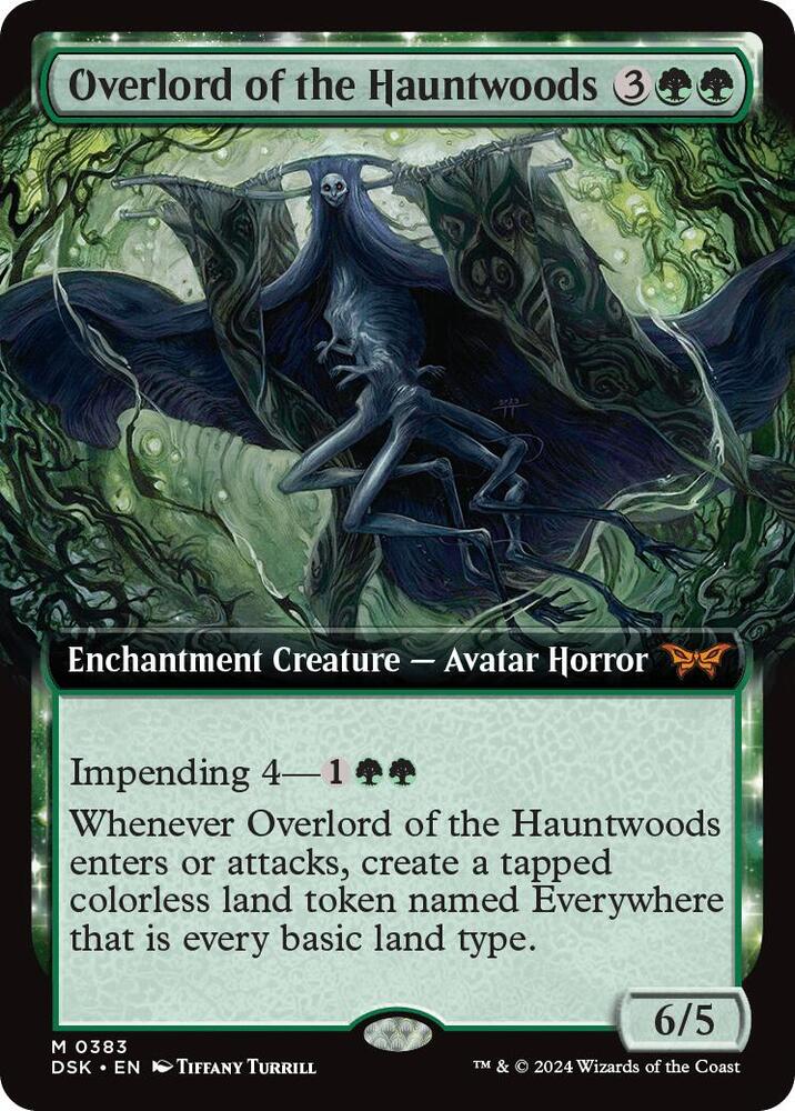 Overlord of the Hauntwoods (Extended Art) 383 card from Duskmourn: House of Horror