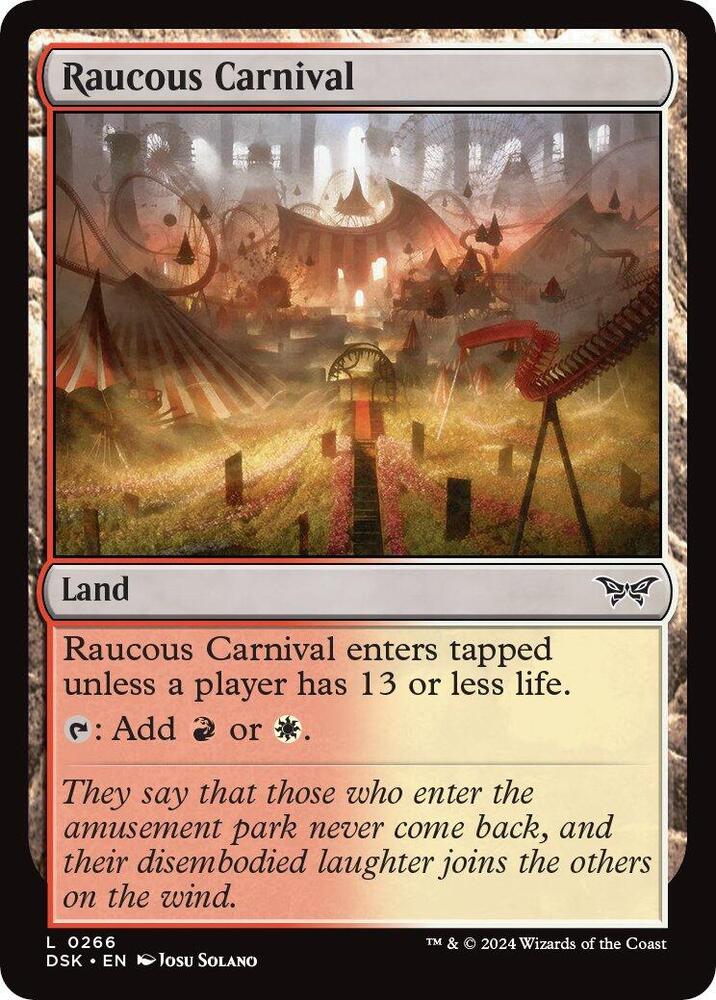 Raucous Carnival 266 card from Duskmourn: House of Horror