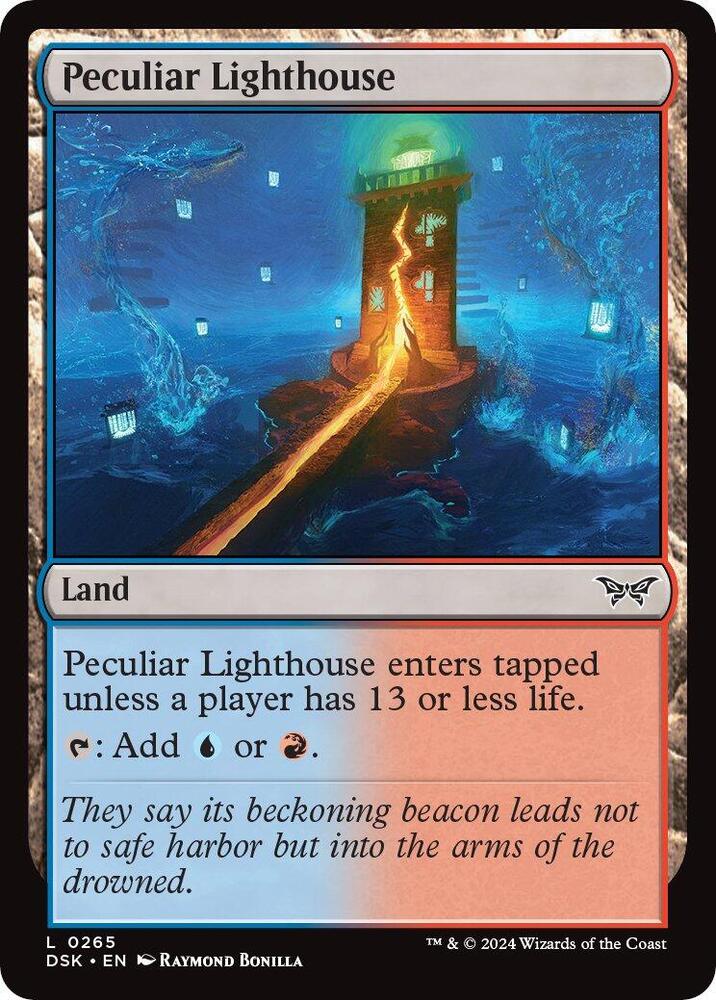 Peculiar Lighthouse 265 card from Duskmourn: House of Horror
