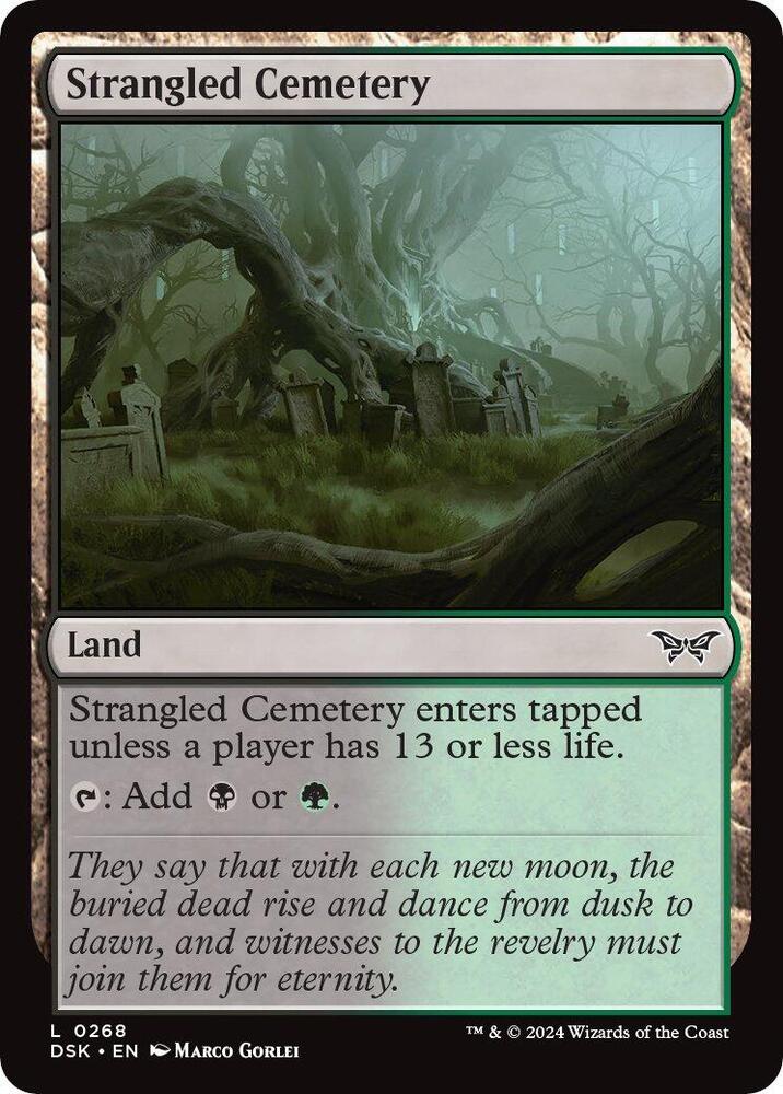 Strangled Cemetery 268 card from Duskmourn: House of Horror