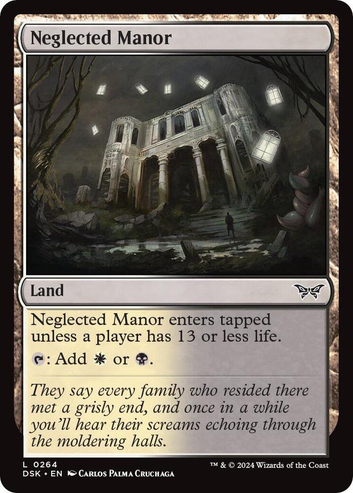 Neglected Manor 264 card from Duskmourn: House of Horror
