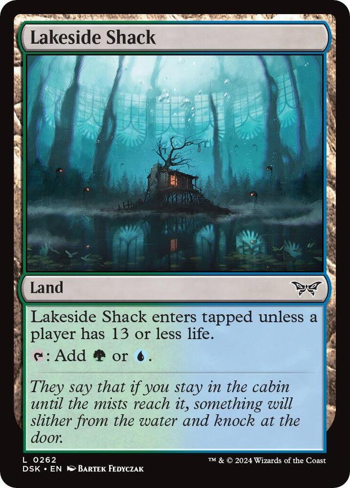 Lakeside Shack 262 card from Duskmourn: House of Horror