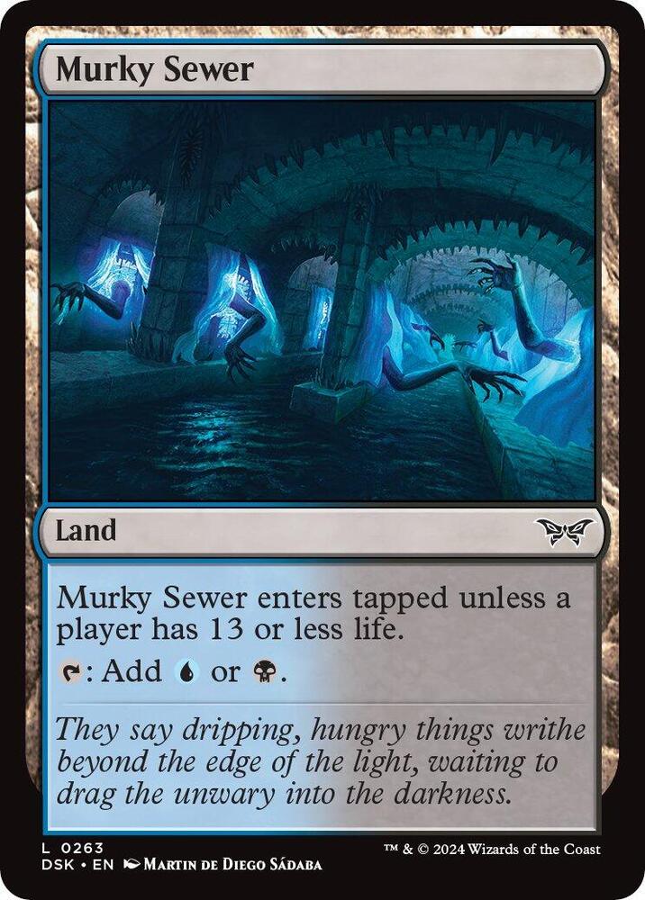 Murky Sewer 263 card from Duskmourn: House of Horror