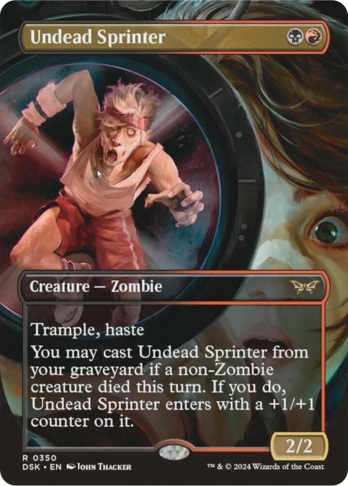 Undead Sprinter (Borderless) 350 card from Duskmourn: House of Horror