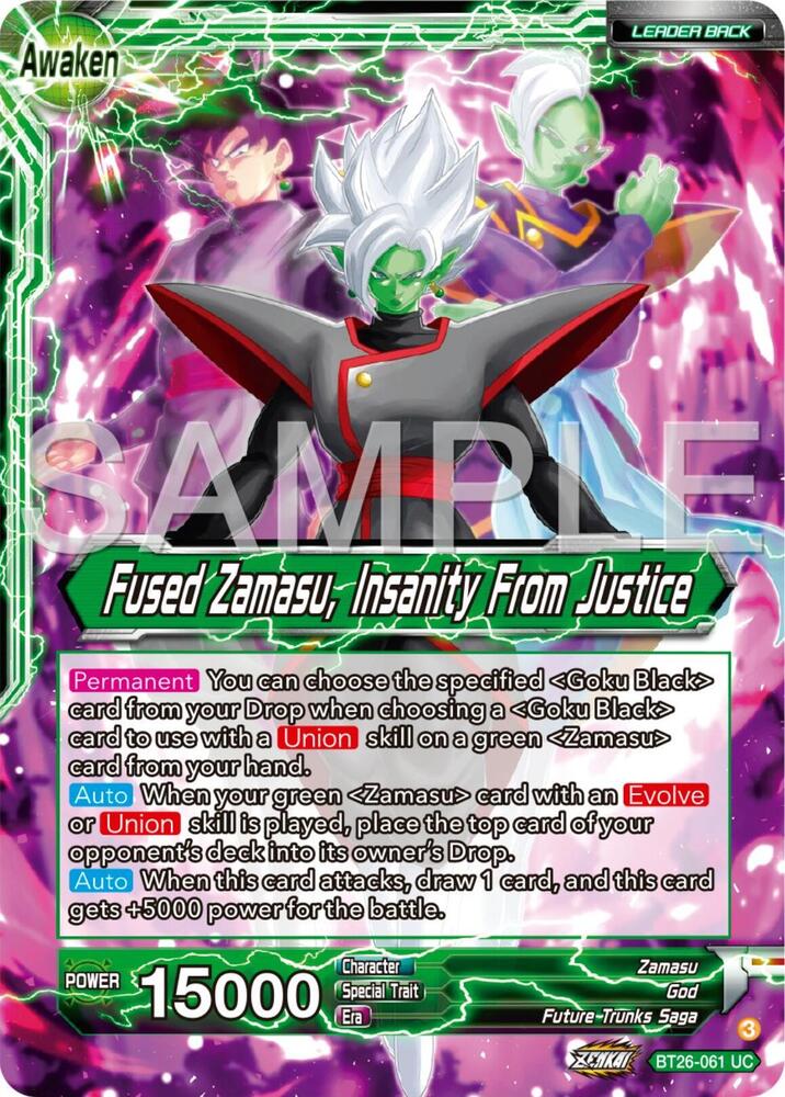 Zamasu // Fused Zamasu, Insanity From Justice BT26-061 card from Ultimate Advent