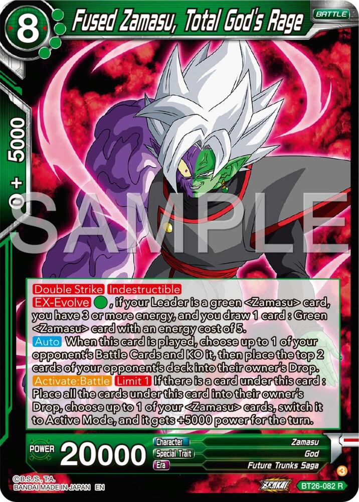 Fused Zamasu, Total God's Rage BT26-082 card from Ultimate Advent