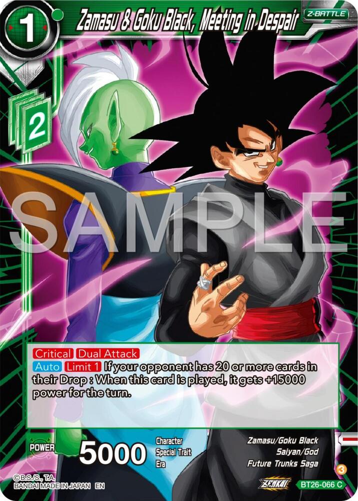 Zamasu & Goku Black, Meeting in Despair BT26-066 card from Ultimate Advent