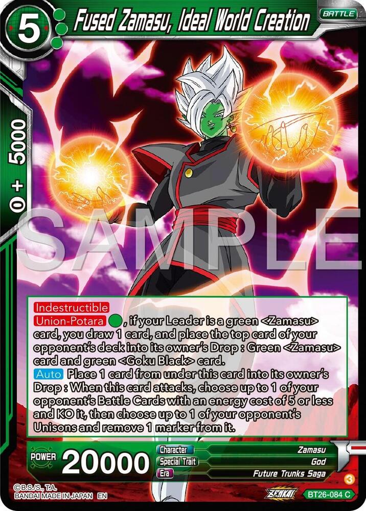 Fused Zamasu, Ideal World Creation BT26-084 card from Ultimate Advent