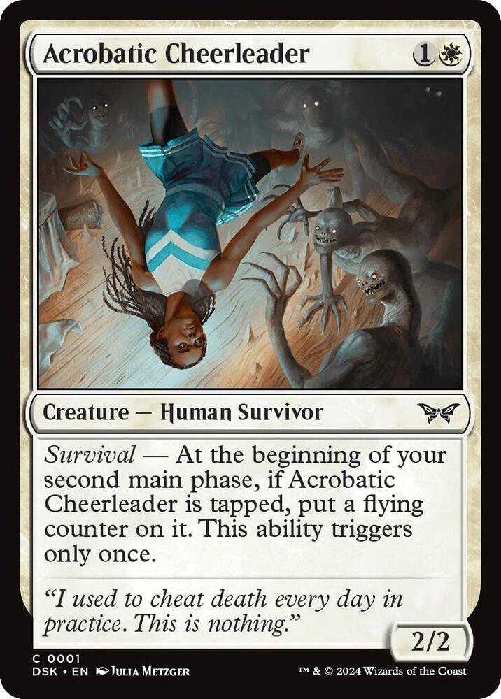 Acrobatic Cheerleader 1 card from Duskmourn: House of Horror