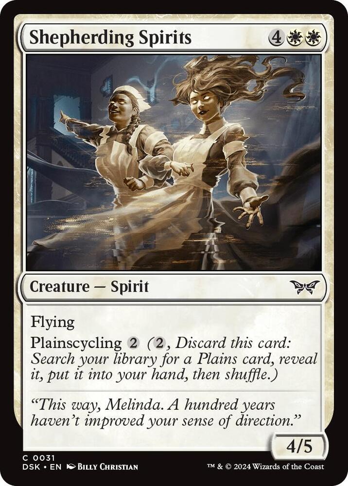 Shepherding Spirits 31 card from Duskmourn: House of Horror