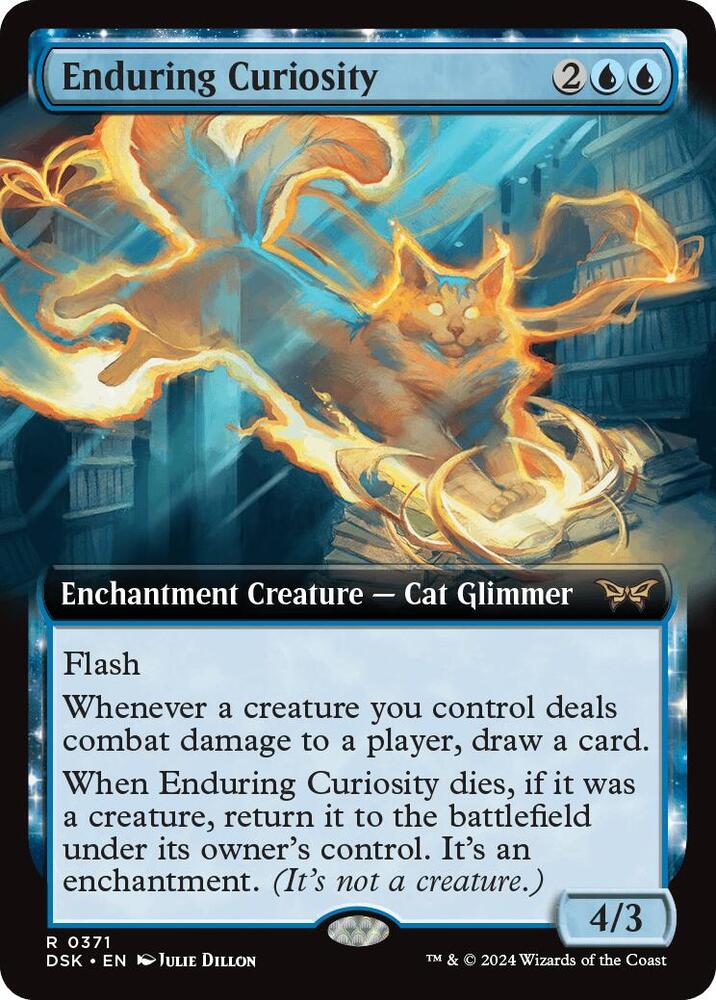 Enduring Curiosity (Extended Art) 371 card from Duskmourn: House of Horror