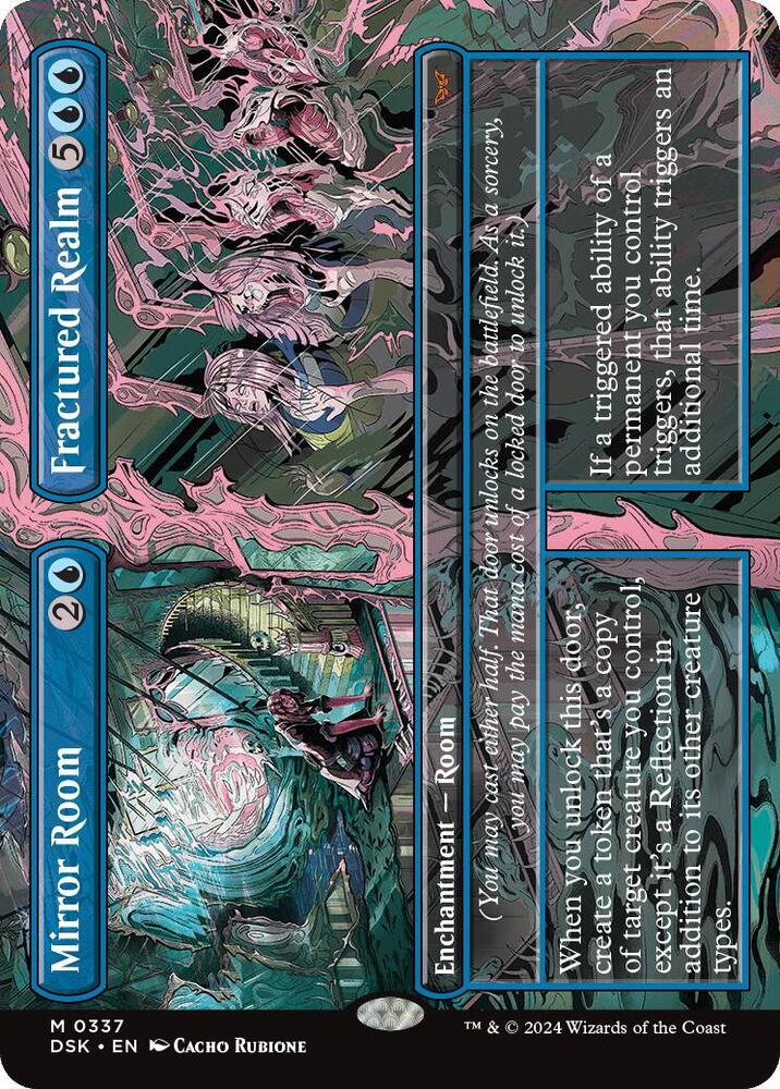 Mirror Room // Fractured Realm (Borderless) 337 card from Duskmourn: House of Horror