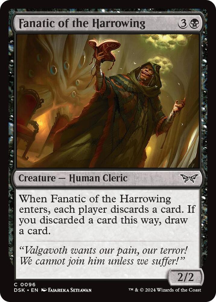 Fanatic of the Harrowing 96 card from Duskmourn: House of Horror