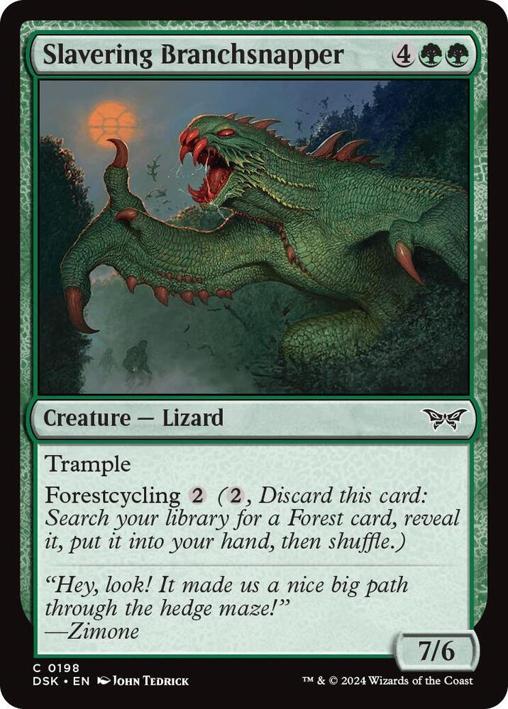 Slavering Branchsnapper 198 card from Duskmourn: House of Horror