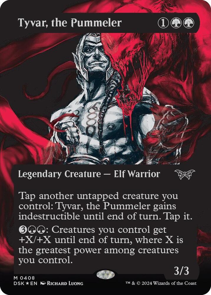 Tyvar, the Pummeler (Showcase) (Textured Foil) 408 card from Duskmourn: House of Horror