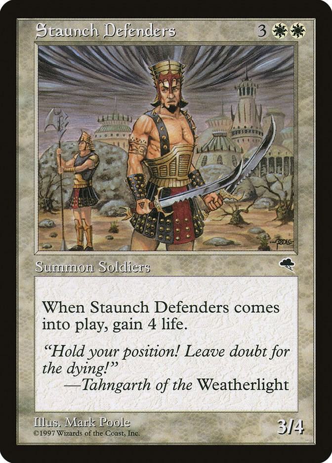 Staunch Defenders 49 card from Tempest