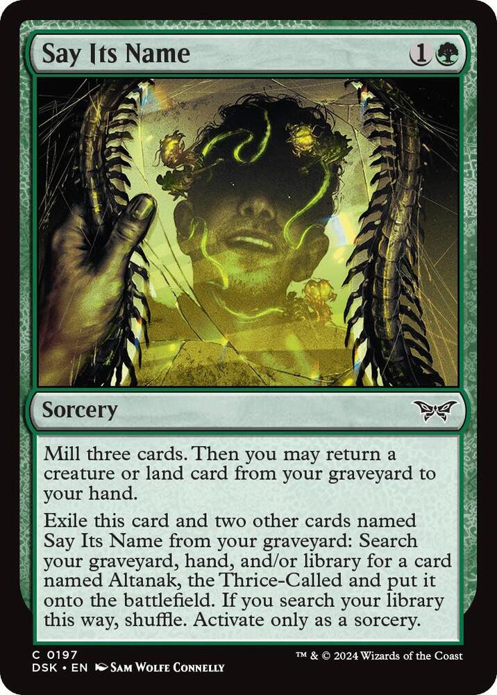 Say Its Name 197 card from Duskmourn: House of Horror