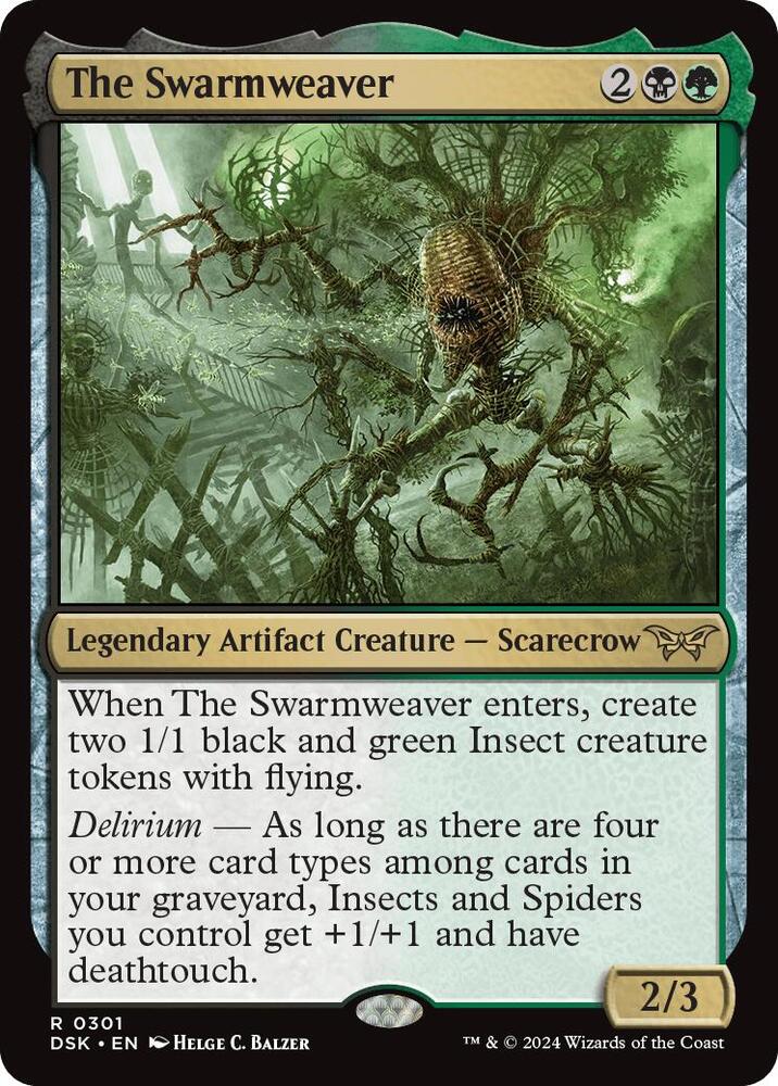 The Swarmweaver 301 card from Duskmourn: House of Horror