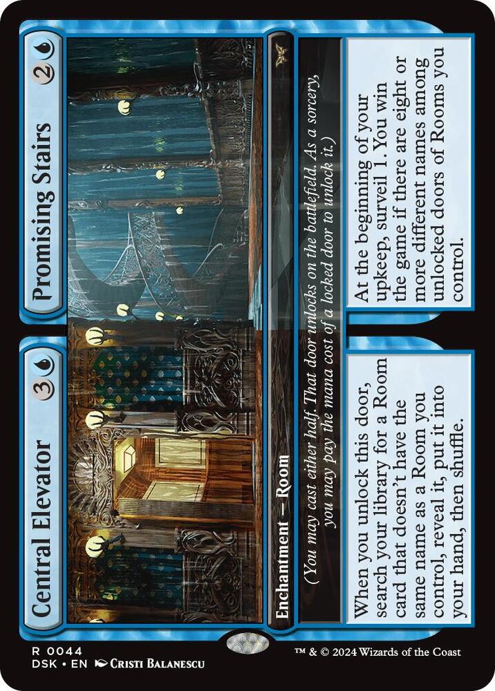 Central Elevator // Promising Stairs 44 card from Duskmourn: House of Horror