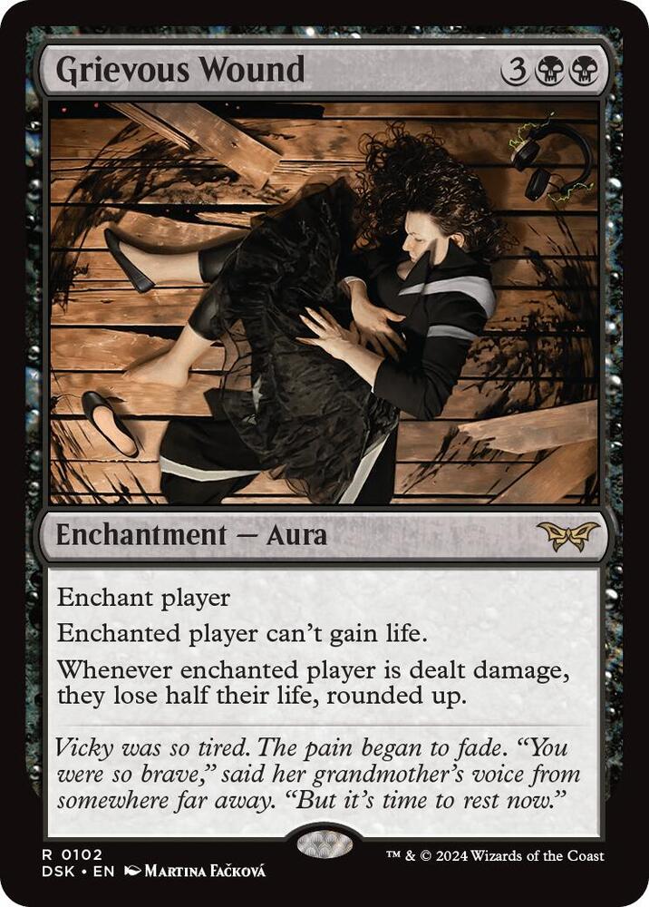 Grievous Wound 102 card from Duskmourn: House of Horror