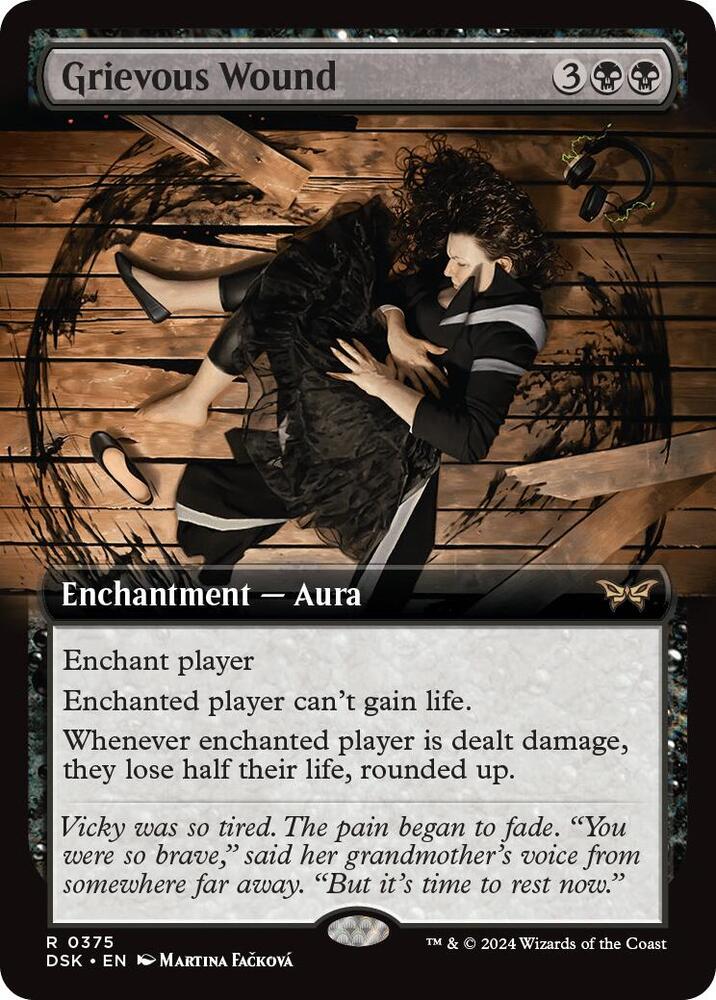 Grievous Wound (Extended Art) 375 card from Duskmourn: House of Horror