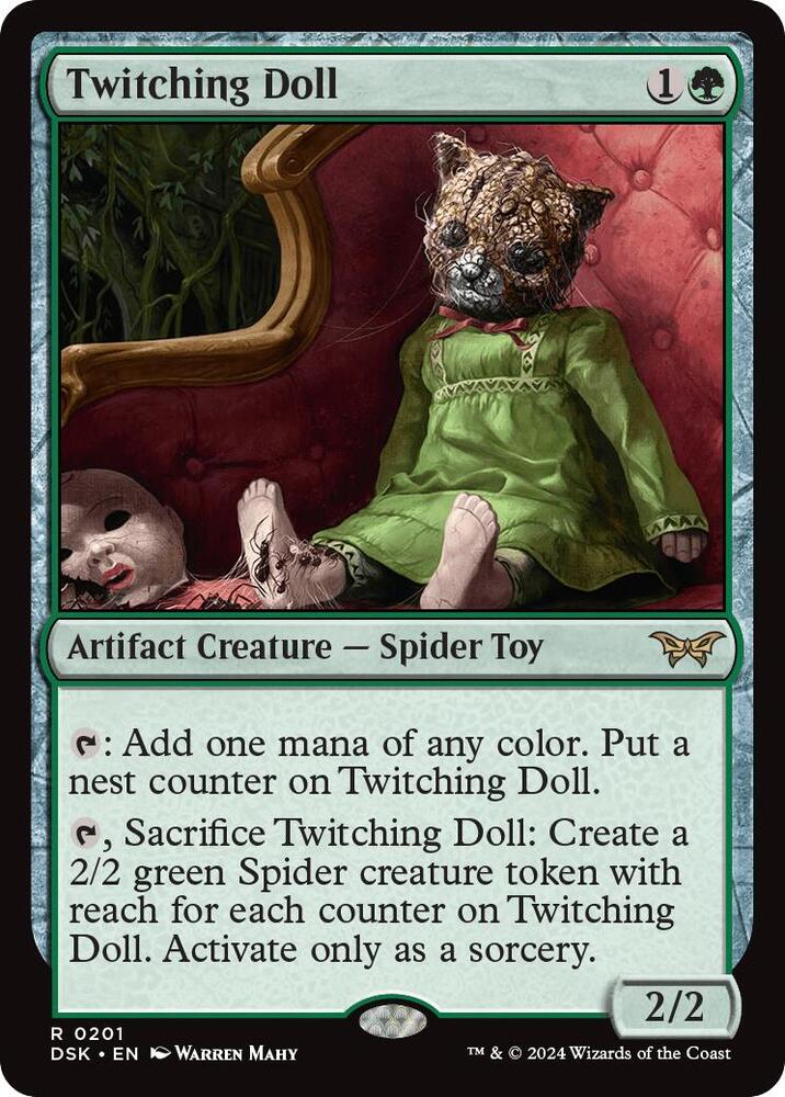 Twitching Doll 201 card from Duskmourn: House of Horror