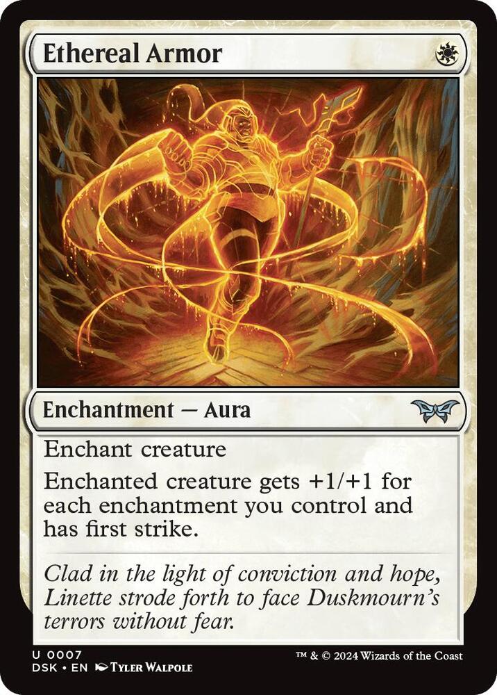Ethereal Armor 7 card from Duskmourn: House of Horror