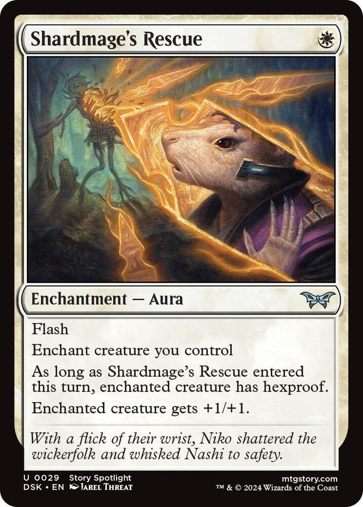 Shardmage's Rescue 29 card from Duskmourn: House of Horror