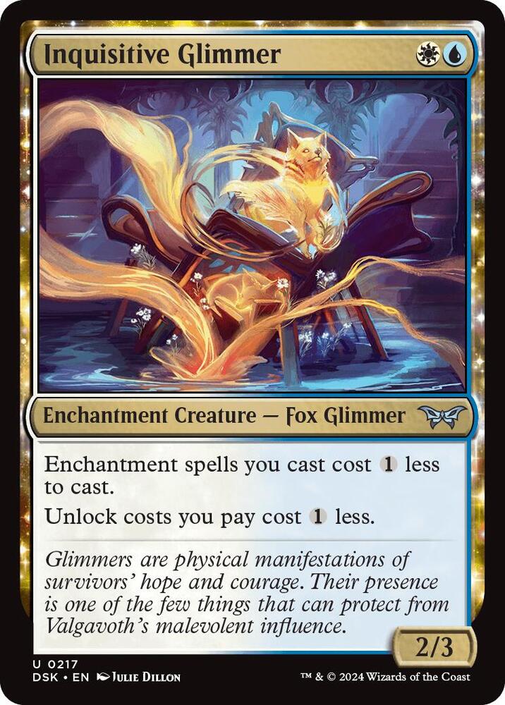 Inquisitive Glimmer 217 card from Duskmourn: House of Horror