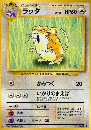 Raticate card from Expansion Pack