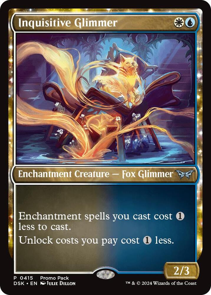Inquisitive Glimmer 415 card from Promo Pack: Duskmourn: House of Horror