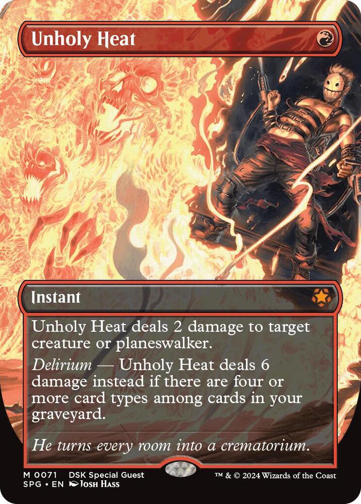 Unholy Heat (Borderless) 71 card from Special Guests