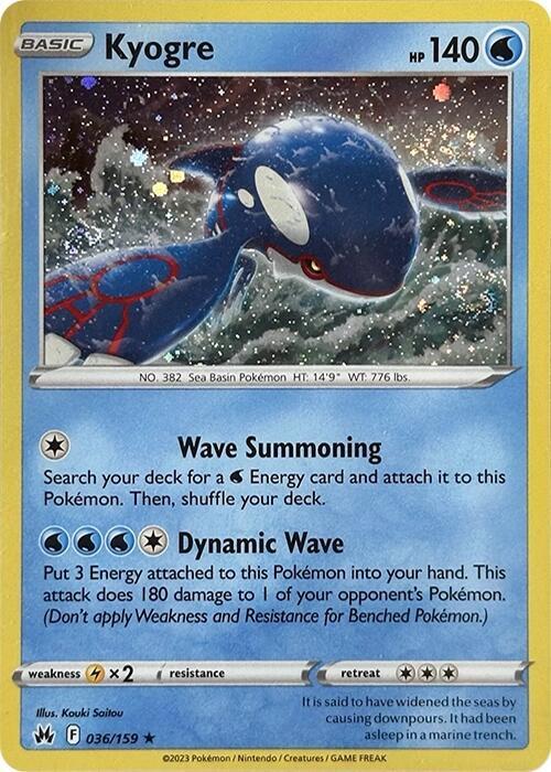 Kyogre (Cosmos Holo) 036/159 card from Miscellaneous Cards & Products