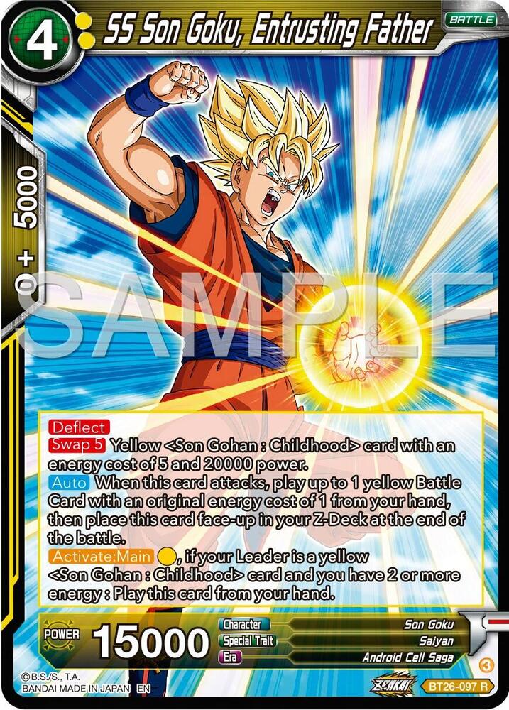 SS Son Goku, Entrusting Father BT26-097 card from Ultimate Advent