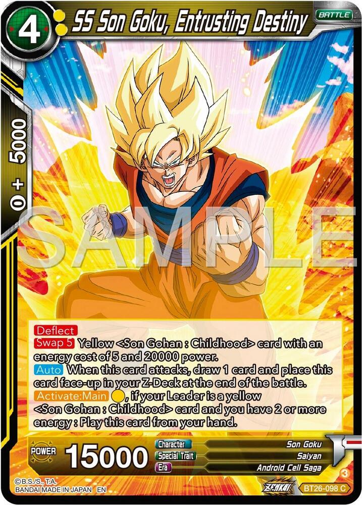 SS Son Goku, Entrusting Destiny BT26-098 card from Ultimate Advent
