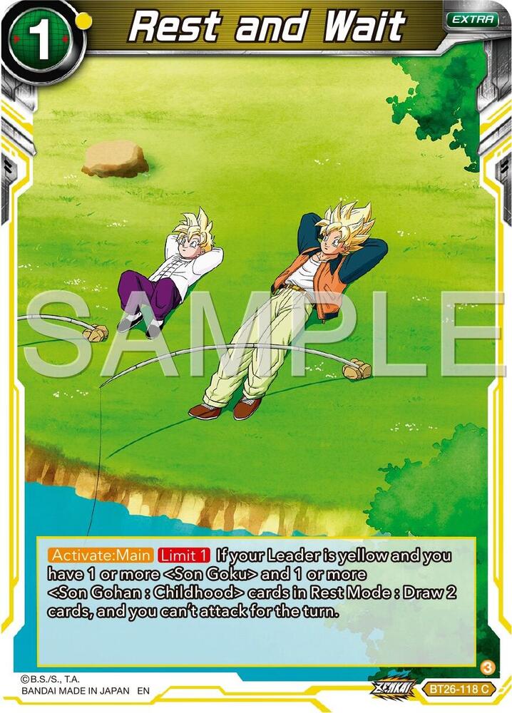 Rest and Wait BT26-118 card from Ultimate Advent