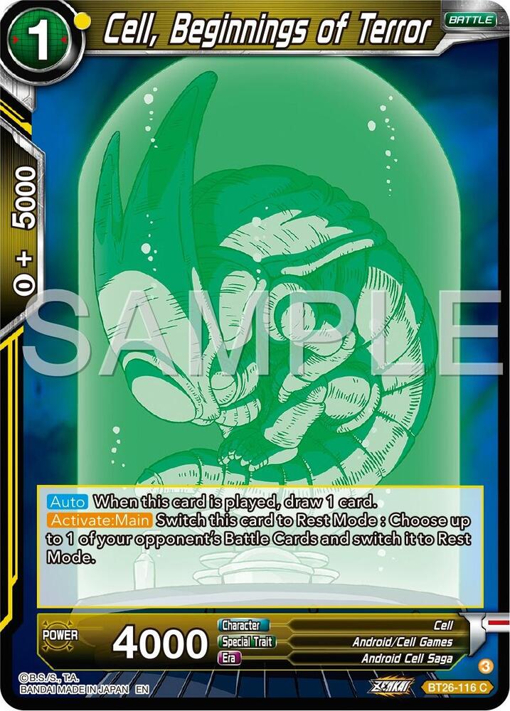 Cell, Beginnings of Terror BT26-116 card from Ultimate Advent